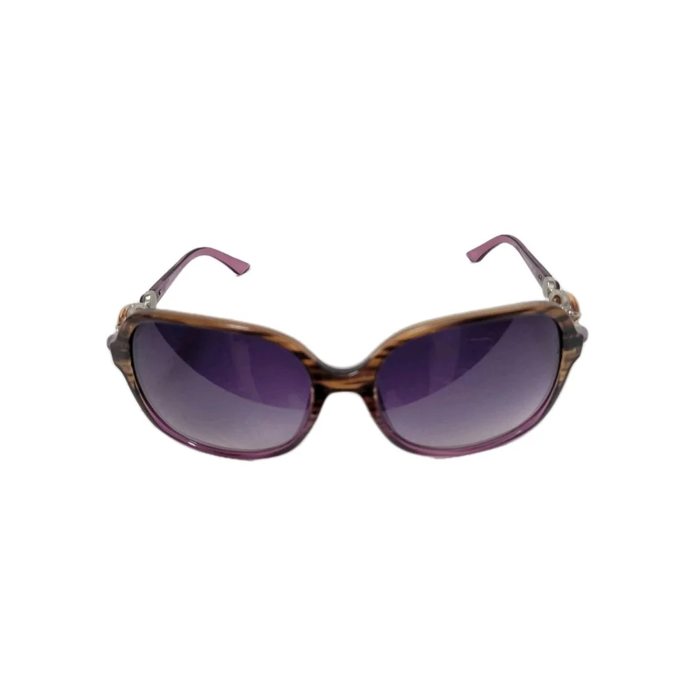 VERSACE Rhinestone Adult Unisex Sunglasses Eyewear Pink Brown Frame